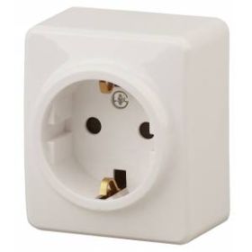 11-2203-02 ЭРА Розетка 2P+E Schuko, 16A-250В, IP20, ОУ, Эра Эксперт, сл.кость (16/160/3200) ‎/ Б0020686