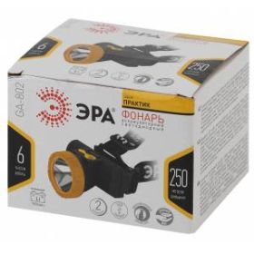 GA-802 Фонарь ЭРА налобный серия Практик [3Вт, литий, USB] (30/120/480) ‎