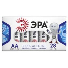 Батарейки ЭРА LR6-28 box SUPER Alkaline (28/840/18480) ‎