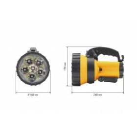 PA-605 Фонарь ЭРА прожектор АЛЬФА [6x1Вт LED SMD, литий 3Ач, сигнал.св., ЗУ 220V+12V, карт] (8/96) ‎