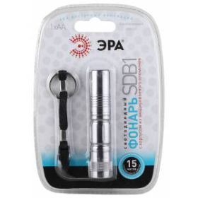 SDB1 Фонарь ЭРА 1x0.5W LED, алюм, 1хАА, бл (24/144/1728) ‎