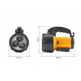 PA-604 Фонарь ЭРА прожектор АЛЬФА [3x1Вт LED SMD, литий 3Ач, сигнал.св., ЗУ 220V+12V, карт] (8/144) ‎