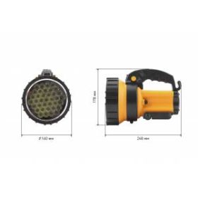 PA-603 Фонарь ЭРА прожектор АЛЬФА [36xLED, литий 3Ач, ЗУ 220V+12V, карт] (8/96) ‎