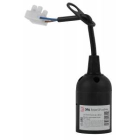 ЭРА Патрон Е27 с клеммной колодкой,пластик,черный (50/200/6000) ‎