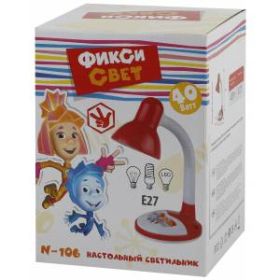 ЭРА наст.светильник N-106-E27-40W-R красный (20/120) ‎