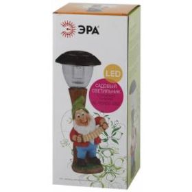 SL-RSN30-GN2 ЭРА Садовый светильник на солнечной батарее, полистоун, цветной, 30 см (12/72) ‎