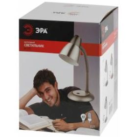 ЭРА наст.светильник N-115-E27-40W-GY серый (12/72) ‎