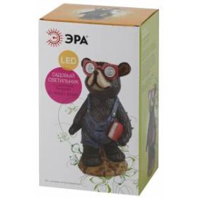 SL-RSN27-BEAR1 ЭРА Садовый светильник на солнечной батарее, полистоун, цветной, 27 см (12/96) ‎