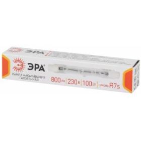 J78-100W-R7s-230V ЭРА (галоген, J78, 100Вт, нейтр, R7s) (10/500/36000) ‎