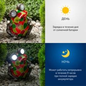 SL-RSN14-WITR ЭРА Садовый светильник на солнечной батарее, полистоун, цветной, 14 см (24/288) ‎