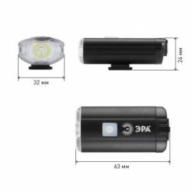 Велосипедный фонарь светодиодный ЭРА VA-801 2 в 1 аккумуляторный, передний, CREE XPG + подсветка SMD, micro USB, 800mA/ч ‎