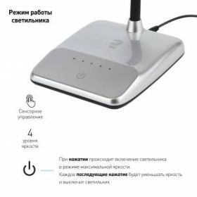 ЭРА наст.светильник NLED-447-9W-S серебро (8/128) ‎