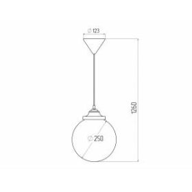 Cветильник потолочный ЭРА НСБ 01-60-251 садово-парковый шар опал подвес шнур D250mm Е27 ‎
