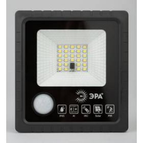 ЭРА Прожектор светодиодный уличный на солн. бат. 20W, 350 lm, 5000K, с датч. движения, ПДУ, IP65 (6/ ‎