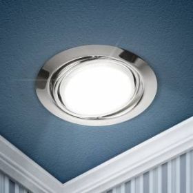 KL35 А SCH Светильник ЭРА под лампу Gx53 поворотный, 220V, 13W, сатин хром (80/960) ‎