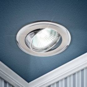 KL22 А SN/CH Светильник ЭРА литой пов. "двойной контур" MR16,12V/220V, 50W сатин никель/хром (100/2 ‎