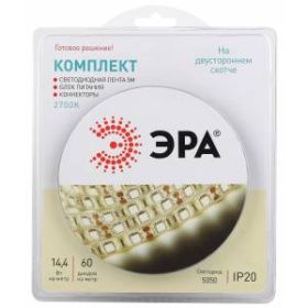 ЭРА Комплект светодиодной ленты 5050kit-14,4-60-12-IP20-2700-5m (50/600) ‎