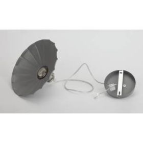 PL3 GR/SN Подвес ЭРА металл, E27, max 60W, d245 мм, шагрень серый/сатин никель (10/160) ‎