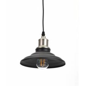 PL4 BK/BN Подвес ЭРА металл, E27, max 60W, d203 мм, шагрень черный/темный никель (10/210) ‎