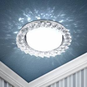 DK86 CH/WH Светильник ЭРА под лампу Gx53, 220V,13W, хром/прозрачный (40/960) ‎