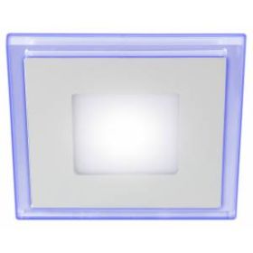 LED 4-6 BL Светильник ЭРА светодиодный квадратный c cиней подсветкой LED 6W 220V 4000K (40/960) ‎