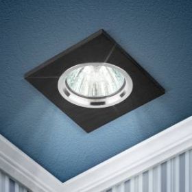 KL57 SL/BK Светильник ЭРА литой "алюминевый " MR16,12V/220V, 50W серебро/черный (100/2100) ‎