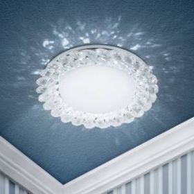 DK84 CH/WH Светильник ЭРА под лампу Gx53, 220V,13W, хром/прозрачный (40/960) ‎