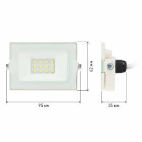 Прожектор светодиодный уличный ЭРА LPR-031-0-65K-010 10Вт 6500К 800Лм 95x62x35 белый ‎