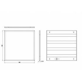 Светильник светодиодный ЭРА SPO-6-36-4K-P 36Вт 4000К 3060Лм IP40 595x595x19 призма ‎