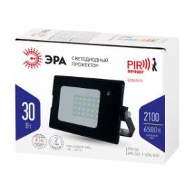 Прожектор светодиодный уличный ЭРА LPR-041-1-65K-030 30Вт 6500К 2100Лм датчик движения нерегулируемый ‎