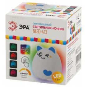 ЭРА светильник-ночник NLED-413-1W-BU белый с синим (30/60/360) ‎