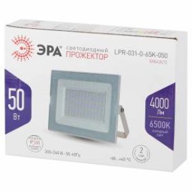 Прожектор светодиодный уличный ЭРА LPR-031-0-65K-050 50Вт 6500К 4000Лм 183x131x36 белый ‎
