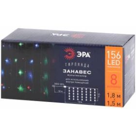 ENIZ-01M ЭРА Гирлянда LED Дождь/Занавес 1,8 м*1,5 м мультиколор 8 режимов, 220V, IP20 (60/720) ‎