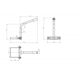 Кронштейн на опору ЭРА SPP-AC3-0-350-048 с 1 хомутом 625*460*280, d 48 ‎
