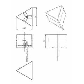 Модуль соединительный светодиодный ЭРА SML-AC-W-6K-03 для светильников SML 3Вт 6500K 270Лм треугольник белый ‎