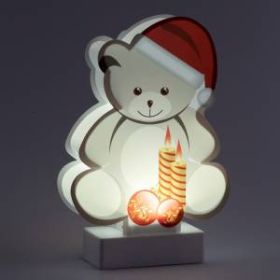 Светодиодная новогодняя фигура ЭРА EGNDS-07 Мишка 1 LED ‎