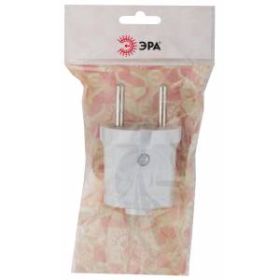 Vx1-W ЭРА Вилка б/з прямая 10A белая (24/480/5760) ‎