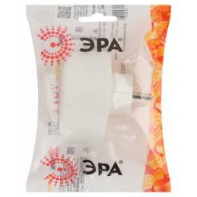 Разветвитель электрический ЭРА SPx-2e-W на 2 розетки с заземлением 16А белый ‎