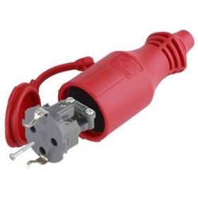R6(R) ЭРА Розетка кабельнаяI P44 каучук c/з 16A красная (10/100/3000) ‎