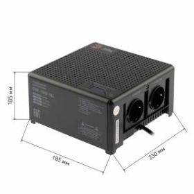 Стабилизатор напряжения ЭРА CНК-1000-УЦ компактный универсальный, 140-260В/220В, 1000ВА ‎