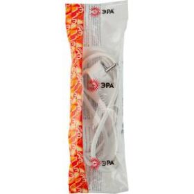 Шнур сетевой с вилкой ЭРА UX-3x0,75-1,5m-W с заземлением ПВС 3x0,75мм2 1,5 м белый ‎