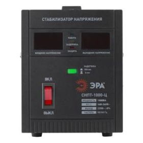 СНПТ-1000-Ц ЭРА Стабилизатор напряжения переносной, ц.д., 140-260В/220/В, 1000ВА (4/96) ‎