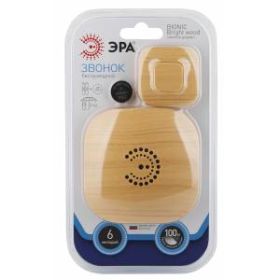Звонок ЭРА BIONIC Bright wood беспроводной (10/60/480) ‎