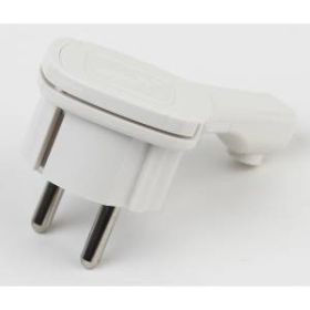 V5(U) ЭРА Вилка ультраплоская c/з 16A с кольцом белая (10/60/1440) ‎