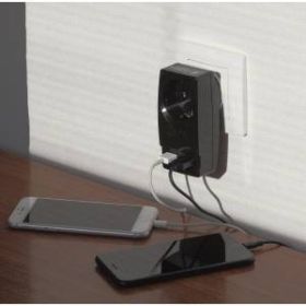 SP-1e-USB-B ЭРА Адаптер "Polynom" 1гн 220V + 2xUSB 2100mA, c заземл, (черный) (10/60/1440) ‎