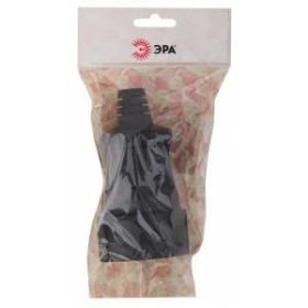 Rx3-B ЭРА Розетка кабельная б/з прямая ПВХ 10A черная (20/240/1920) ‎