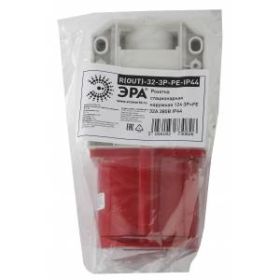 ЭРА Розетка стационарная наружная 124 3Р+РЕ 32А 380В IP44 (10/60/720) ‎