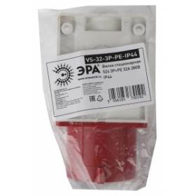 ЭРА Вилка стационарная 524 3Р+РЕ 32А 380В IP44 (10/60/720) ‎