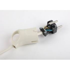 V3 ЭРА Вилка c/з 16A с кольцом непрямой ввод белая (10/200/5000) ‎