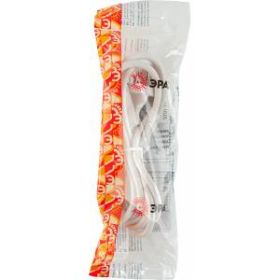 Шнур сетевой с вилкой ЭРА UX-2x0,75-1,5m-W ПВС 2x0,75мм2 1,5 м белый ‎